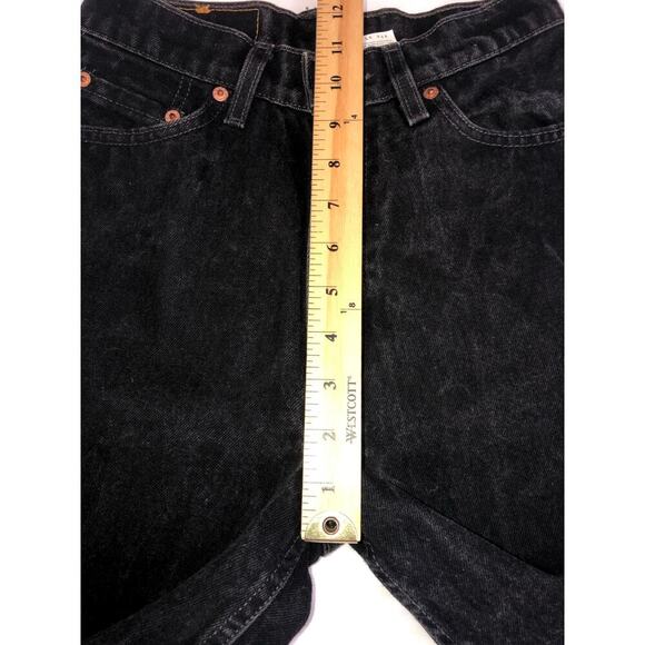 Levi’s 512 Slim Fit Tapered Leg Size 9 JR Womens Jeans Black 90's Made in USA - Picture 5 of 9